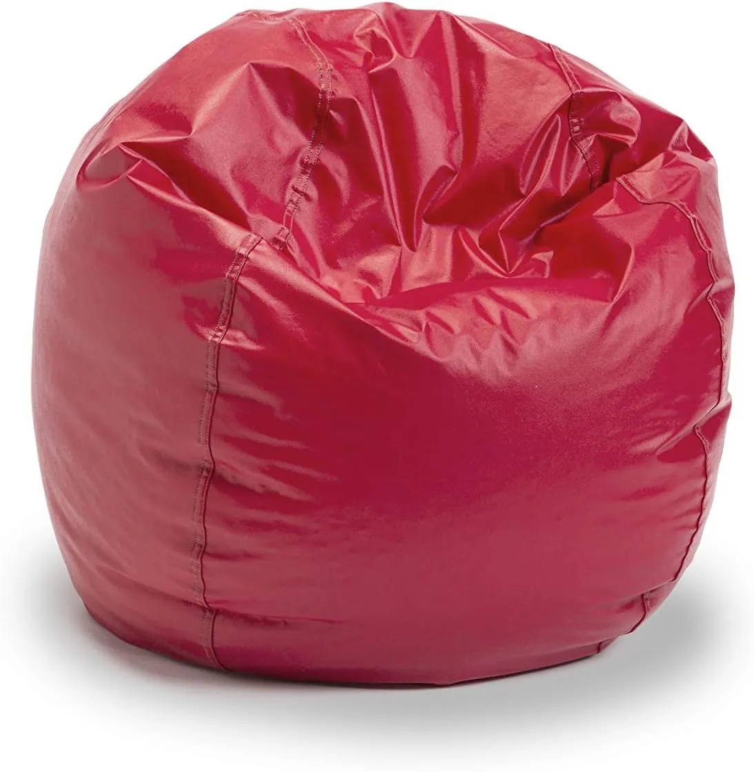 Child Bean Bag Chairs by Better American Products - Kid Sized Baseball Style Vinyl Bean Bag Chairs Perfect for Game Rooms and More (Red)