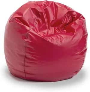 Child Bean Bag Chairs by Better American Products - Kid Sized Baseball Style Vinyl Bean Bag Chairs Perfect for Game Rooms and More (Red)