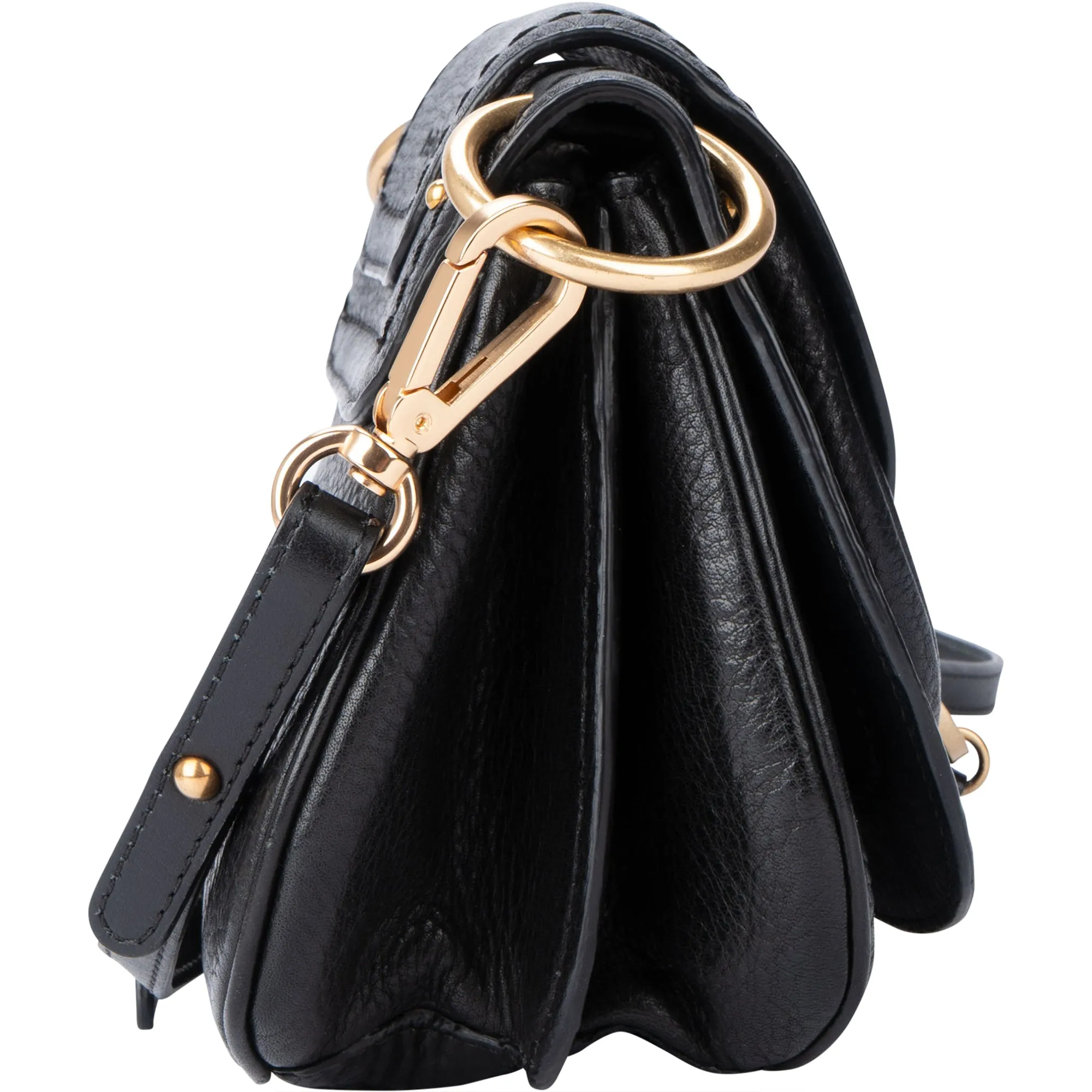 Chloe Leather Saddle Hana Crossbody Bag