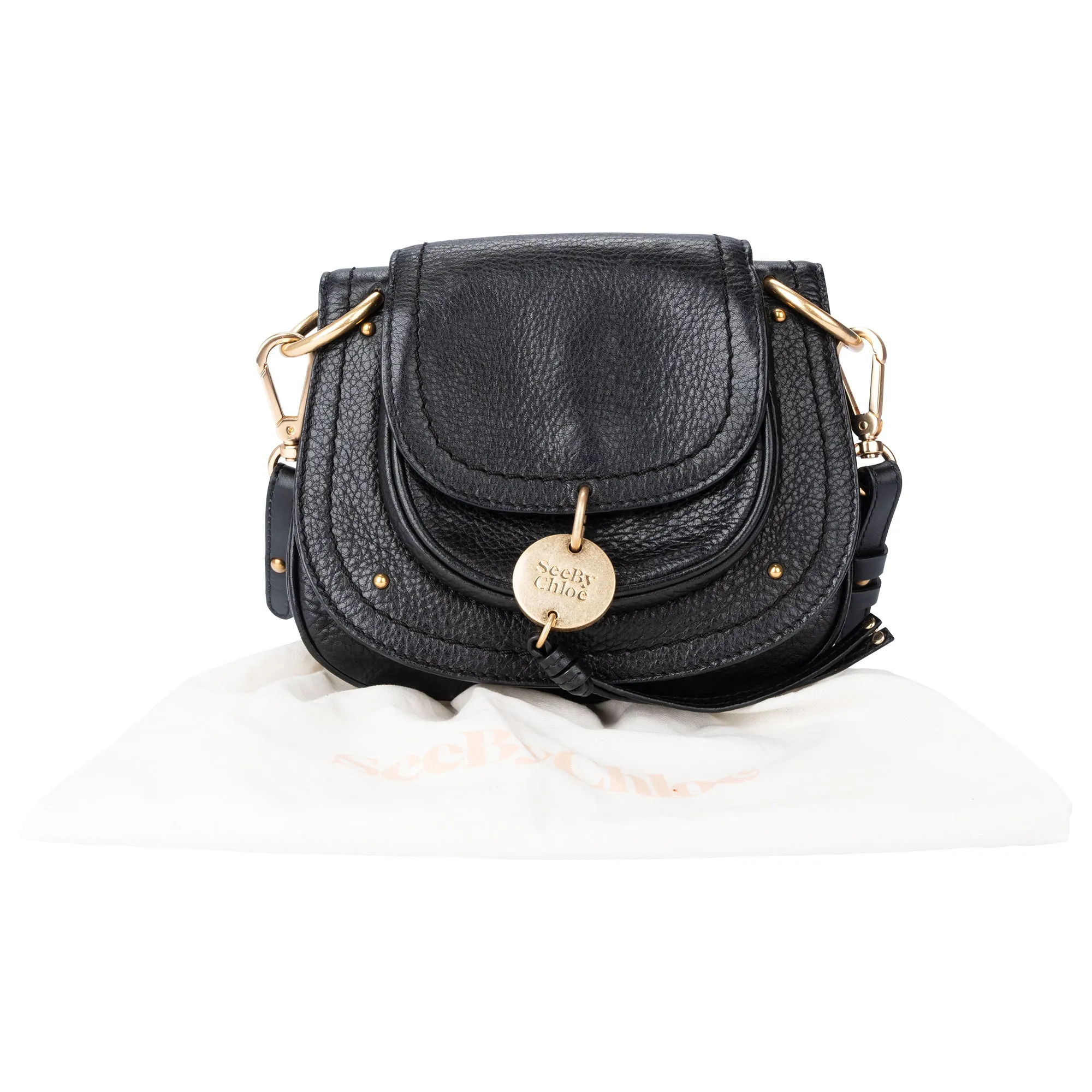Chloe Leather Saddle Hana Crossbody Bag
