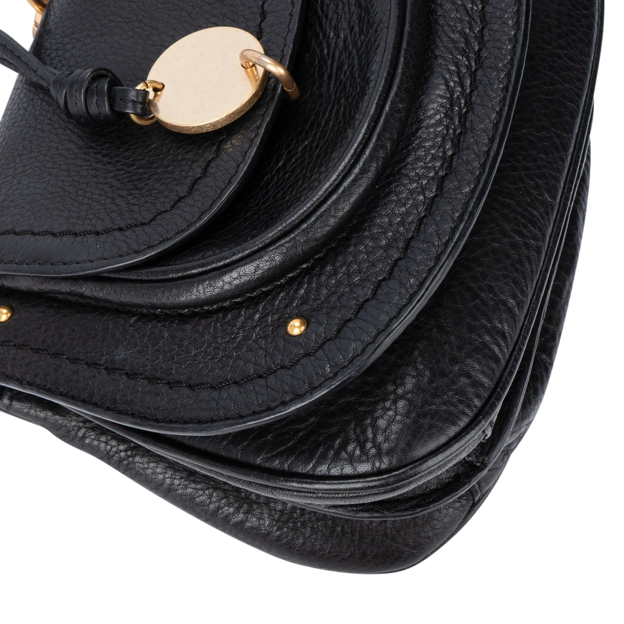 Chloe Leather Saddle Hana Crossbody Bag