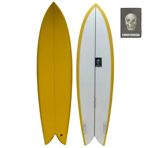 CHRISTENSON LONG PHISH 2.0 MUSTARD YELLOW 6'8 SURFBOARD