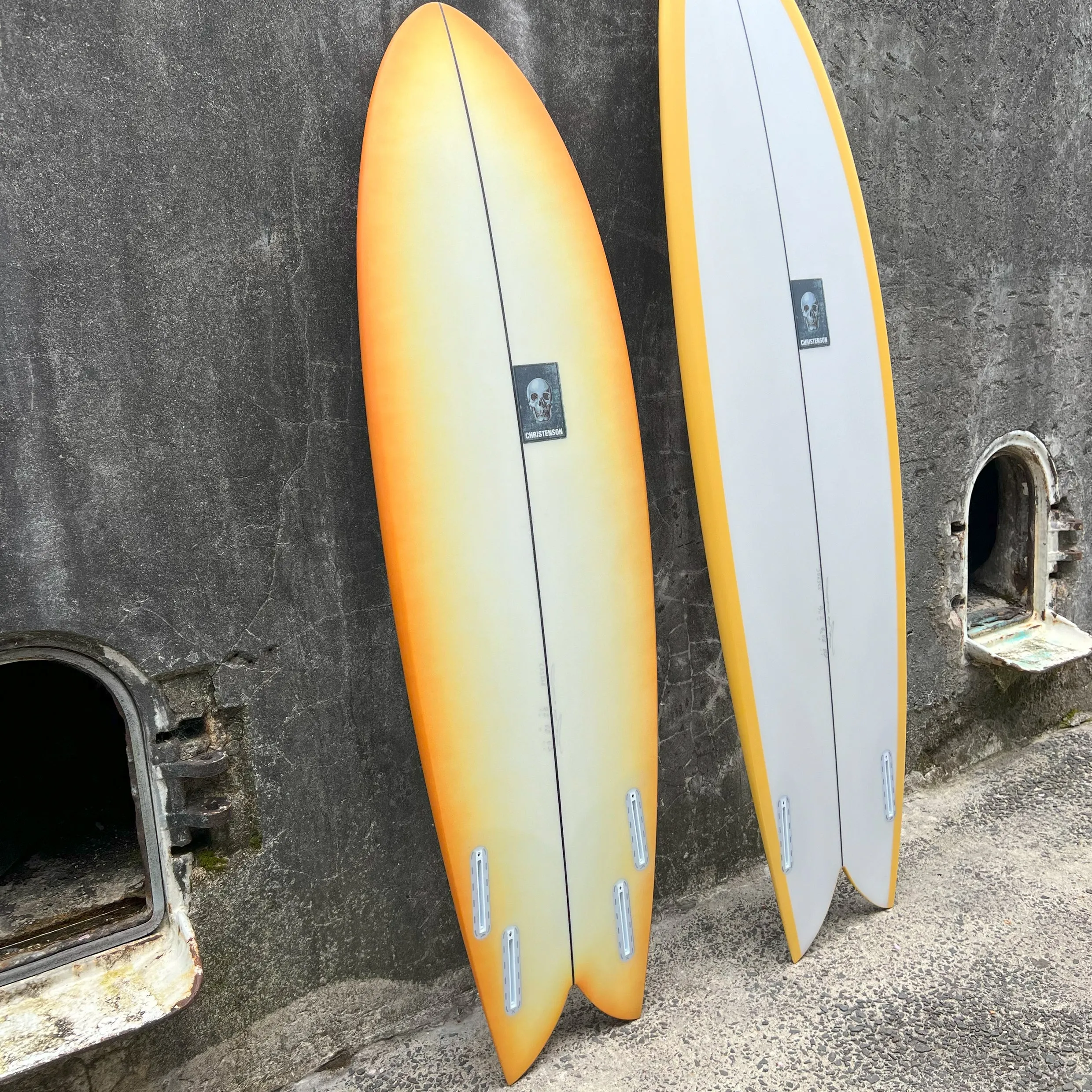 CHRISTENSON LONG PHISH 2.0 MUSTARD YELLOW 6'8 SURFBOARD