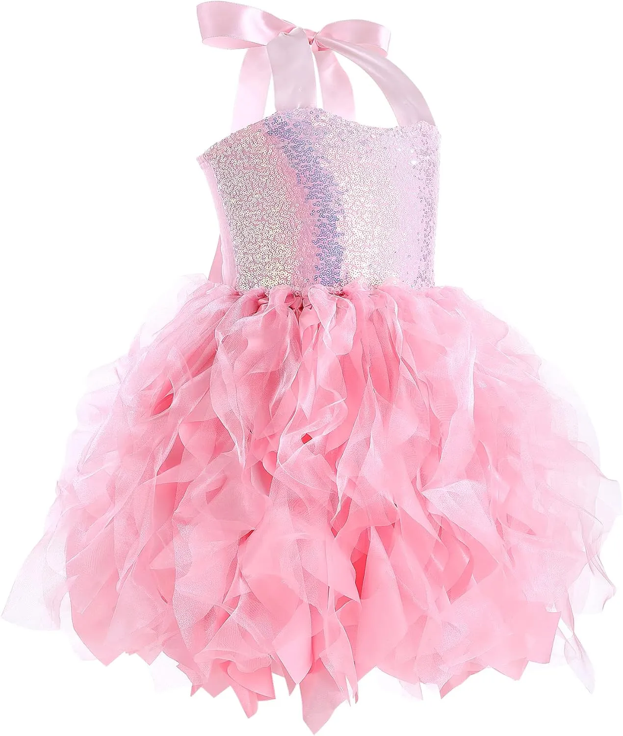 Christmas Tutu Dress for Girls Sequin Tulle Fairy Ball Dresses for Toddler Kid Little Girl Fancy Sparkly Birthday Outfit