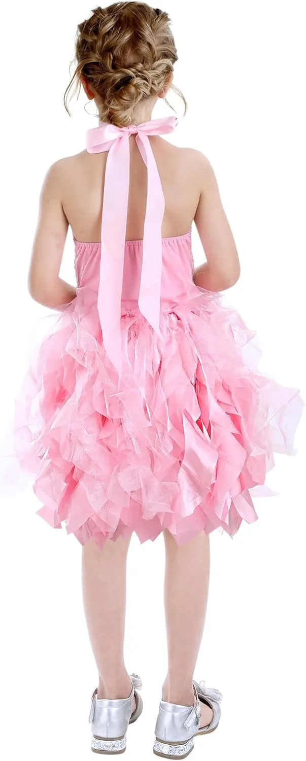 Christmas Tutu Dress for Girls Sequin Tulle Fairy Ball Dresses for Toddler Kid Little Girl Fancy Sparkly Birthday Outfit