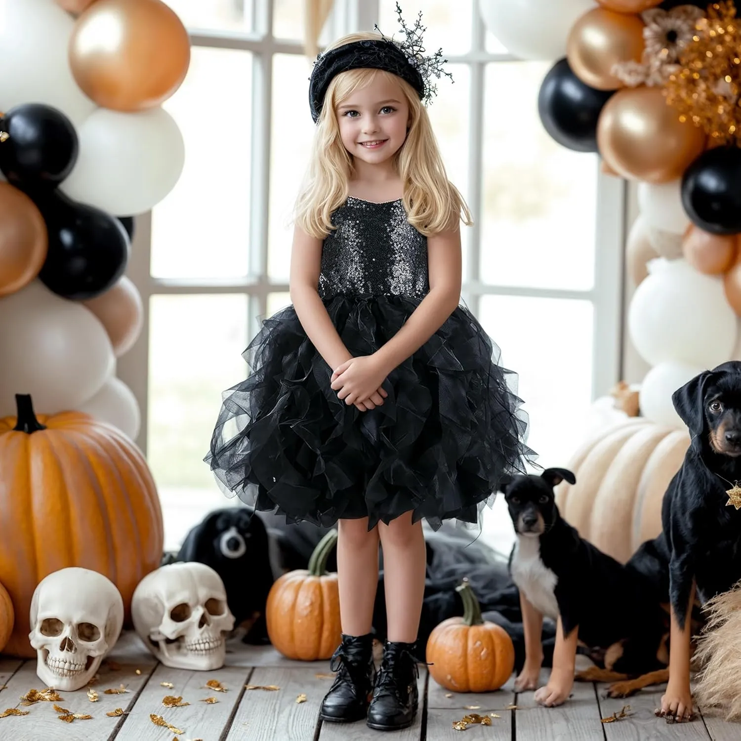 Christmas Tutu Dress for Girls Sequin Tulle Fairy Ball Dresses for Toddler Kid Little Girl Fancy Sparkly Birthday Outfit