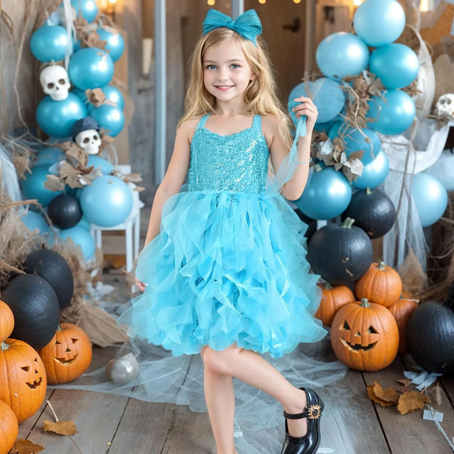 Christmas Tutu Dress for Girls Sequin Tulle Fairy Ball Dresses for Toddler Kid Little Girl Fancy Sparkly Birthday Outfit