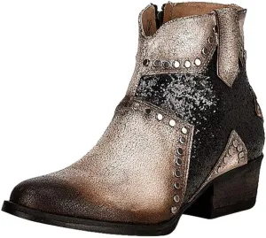 Circle G Women's Star Studded Ankle Boot Round Toe - Q5183 8 1/2 M US White