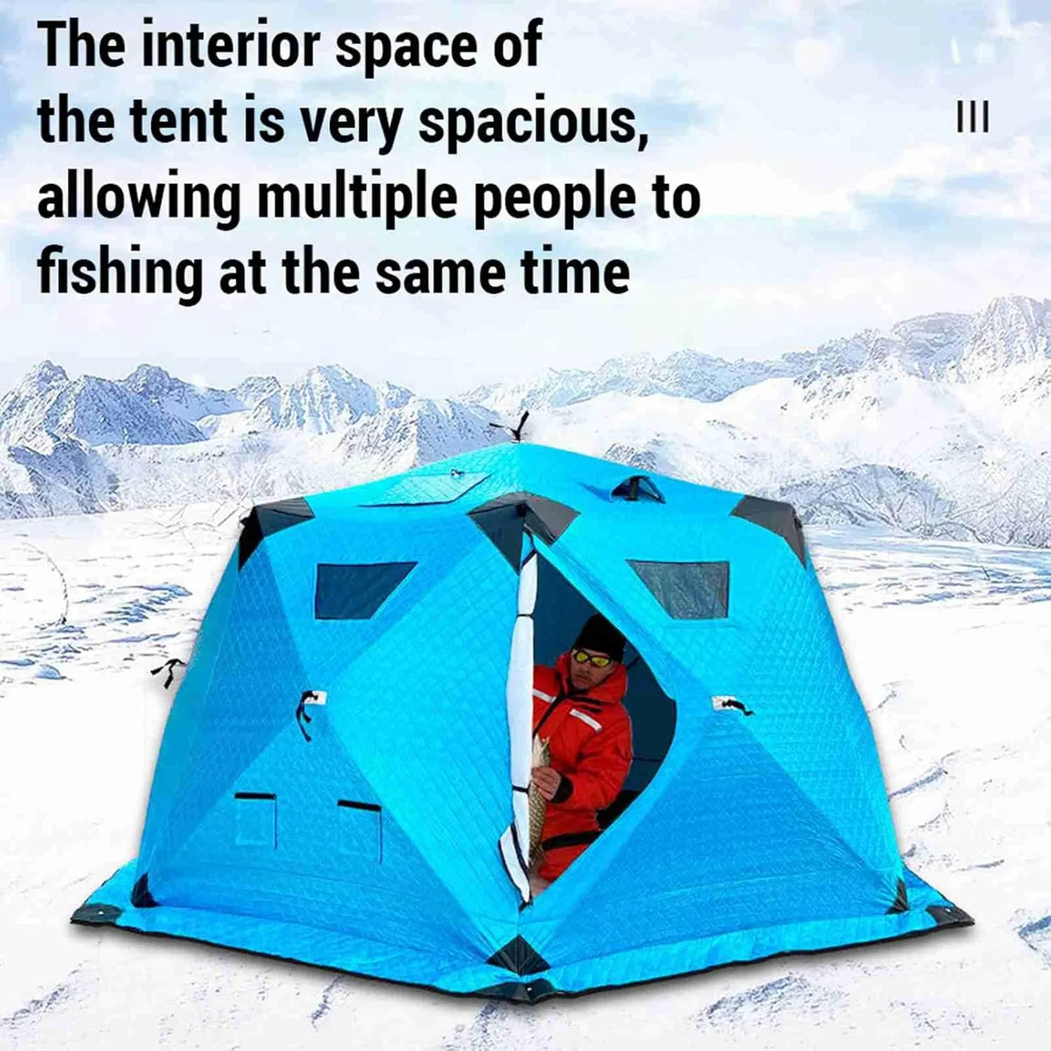 Clam Tent Ice Fishing Shelter - Insulated, Oxford Cloth, Outdoor Venture