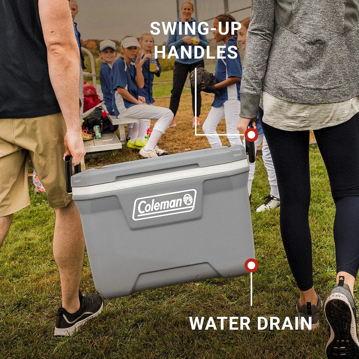 Coleman Classic Series Insulated Portable Cooler, Leak-Resistant Outdoor Hard Cooler Keeps Ice up to 5 Days, 52/70/120/150 Quart