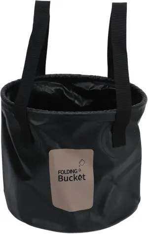 Collapsible Bucket, 2.5 Gallon (10L) Folding Water Container Portable Lightweight Collapsible Wash Basin Bucket for Fishing, Camping, Hiking(Black)