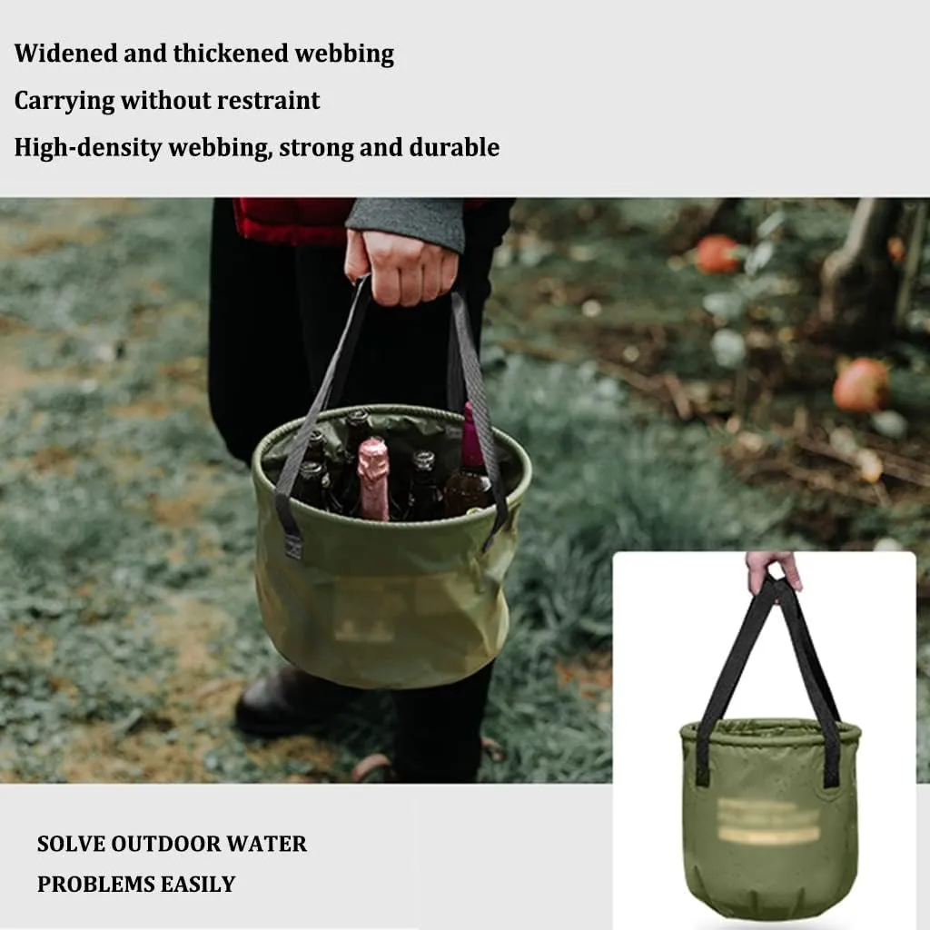 Collapsible Bucket 5 Gallon, Portable Folding Bucket, Multifunctional Collapsible Sink Camping for Hiking Traveling Backpacking Outdoor Gardening Car Washing (Color : /Gray)