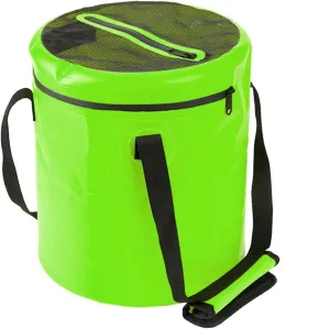Collapsible Bucket with Lid,16L Collapsible Bucket Bag with Handle, Folding Water Bucket, Portable Water Container Pail for Camping, Fishing, Gardening, Outdoor (Color : Green A)