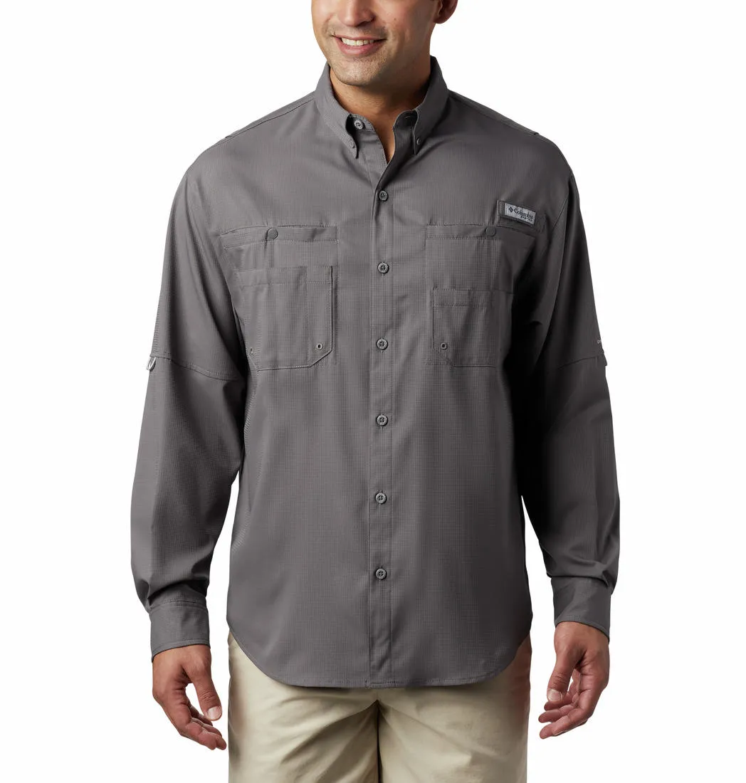 Columbia Men Grey Columbia Men Tamiami Ii Long Sleeve Shirt
