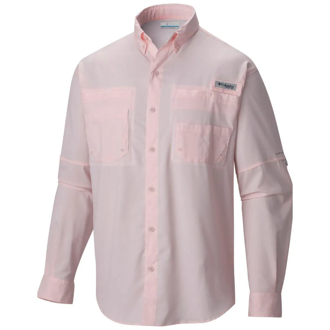 Columbia Men Pink Tamiami II Long Sleeve Shirt