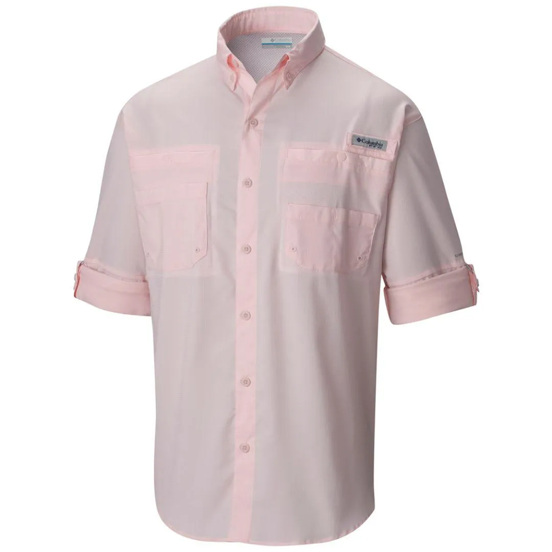 Columbia Men Pink Tamiami II Long Sleeve Shirt