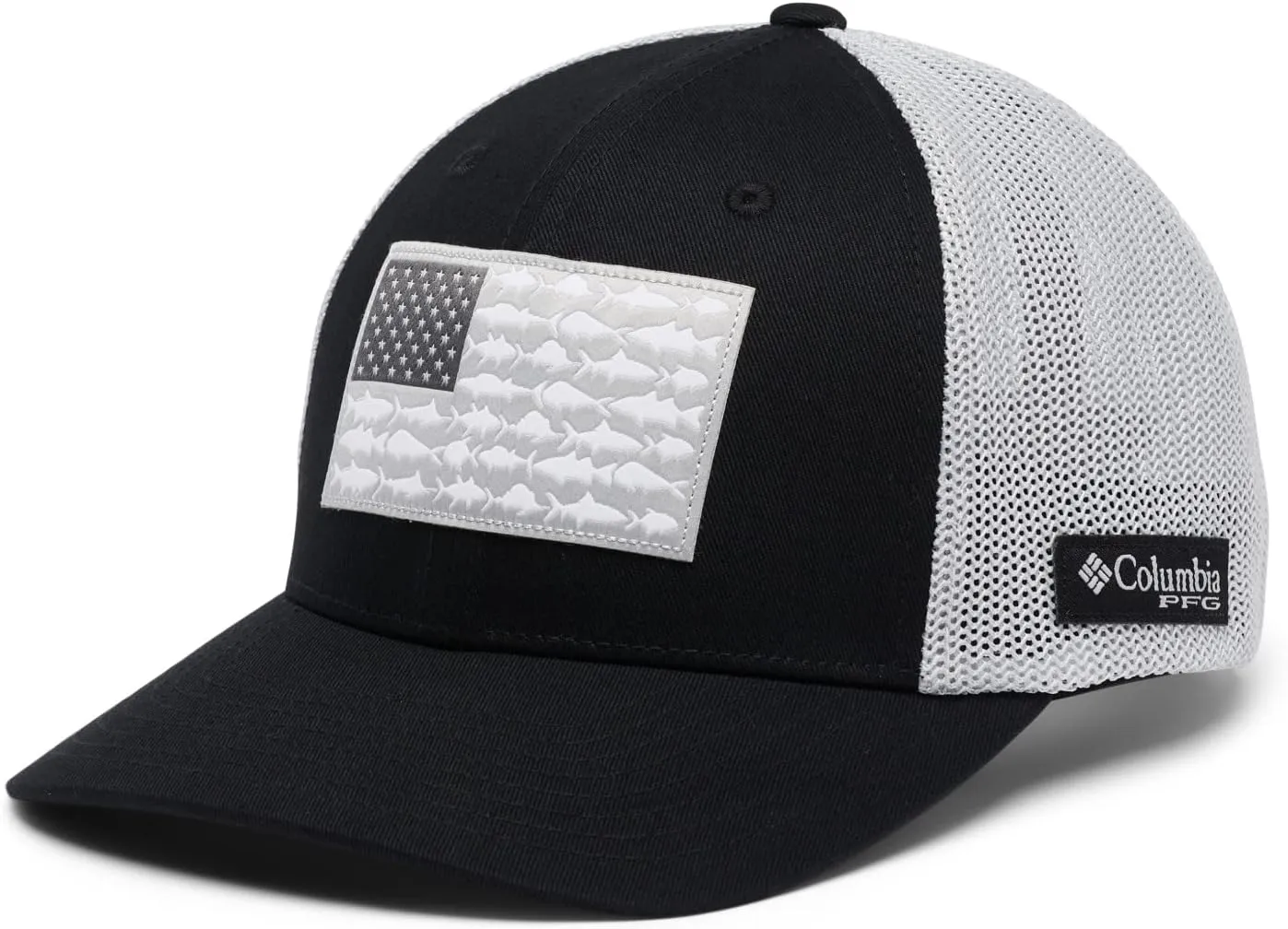 Columbia Unisex Adult PFG Fish Flag Mesh Ball Cap High Crown