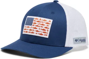 Columbia Unisex Adult PFG Fish Flag Mesh Ball Cap High Crown