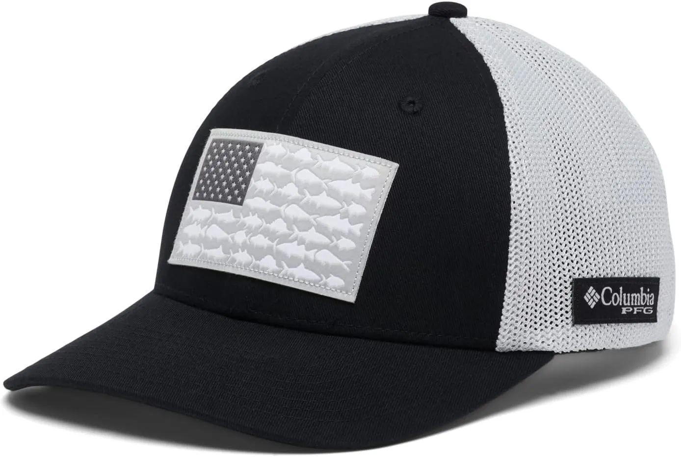 Columbia Unisex Adult PFG Fish Flag Mesh Ball Cap High Crown