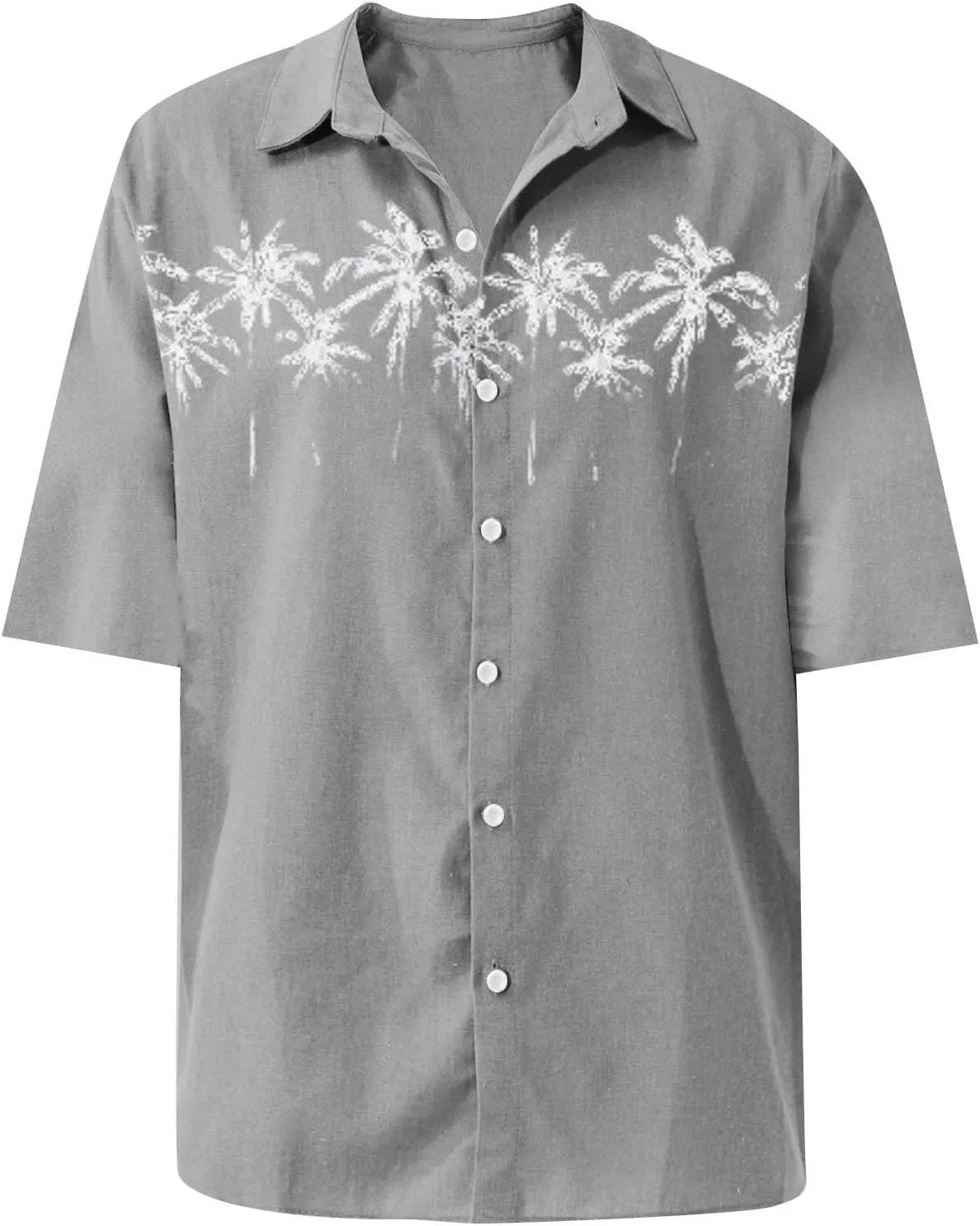 Comfortable T-Shirt Printing Buckle Lapel Short Sleeve Shirt Top Soft and Comfortable T-Shirts for Men Men's