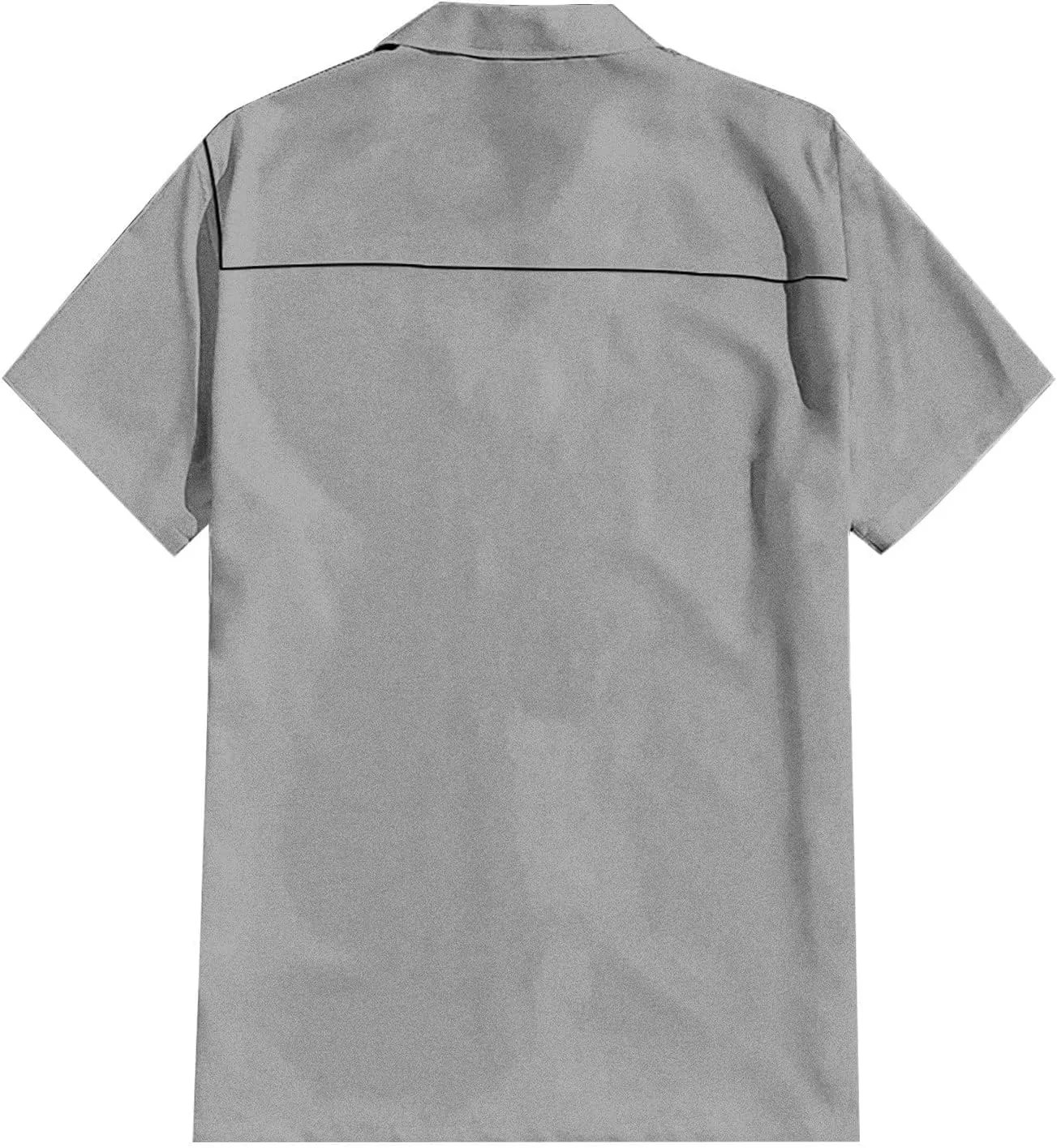 Comfortable T-Shirt Printing Buckle Lapel Short Sleeve Shirt Top Soft and Comfortable T-Shirts for Men Men's