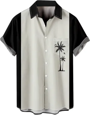 Comfortable T-Shirt Printing Buckle Lapel Short Sleeve Shirt Top Soft and Comfortable T-Shirts for Men Men's
