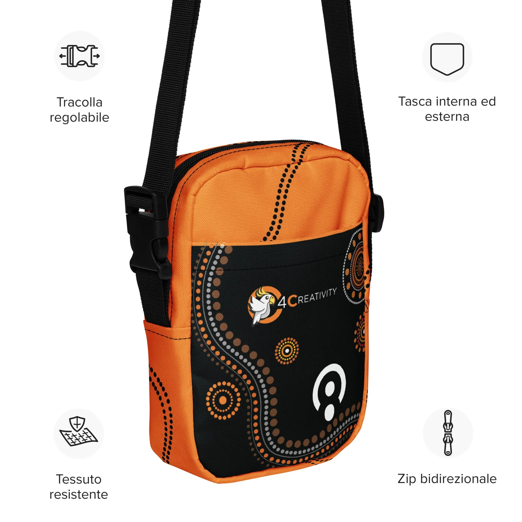 Contemporary Aboriginal Art Utility Crossbody Bag