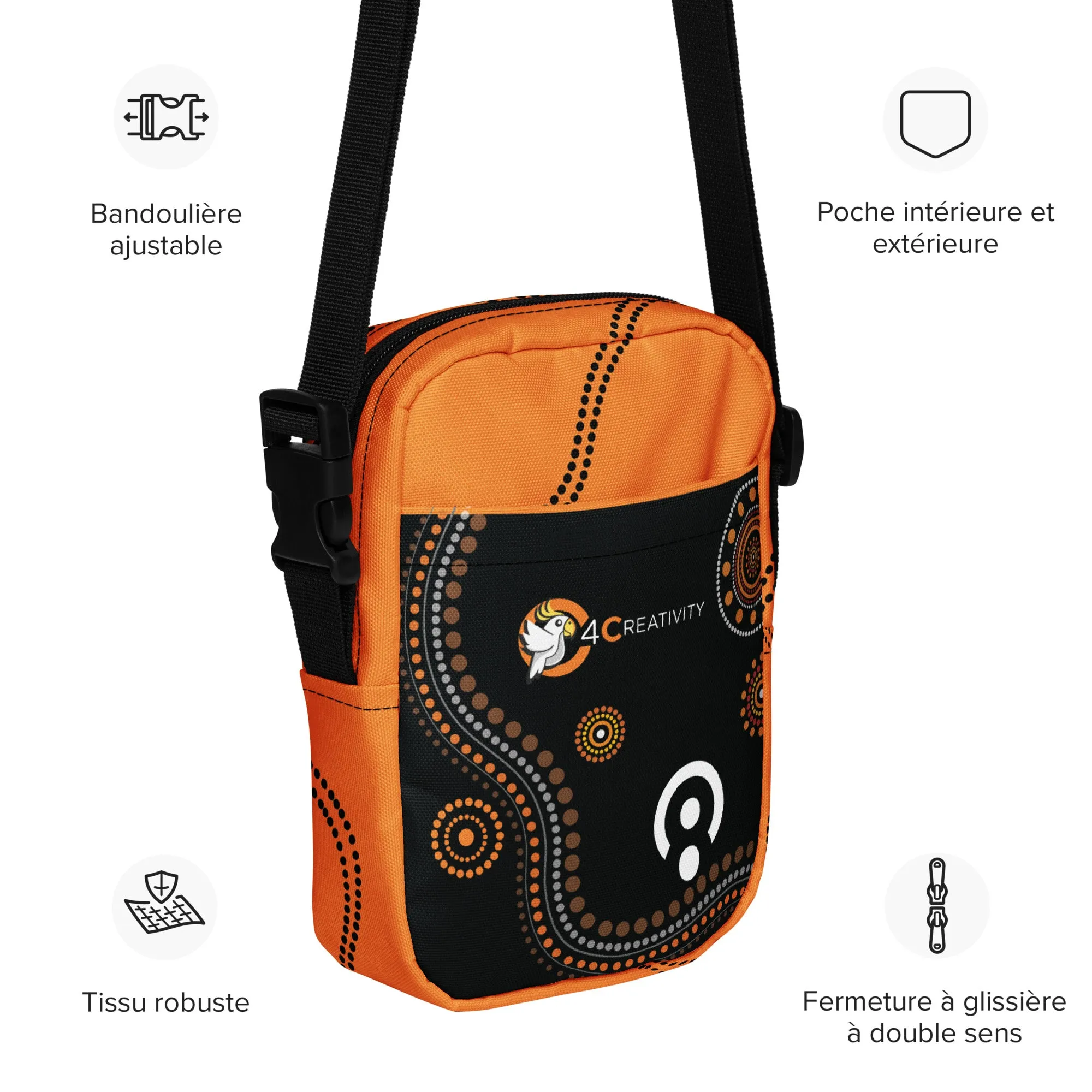 Contemporary Aboriginal Art Utility Crossbody Bag