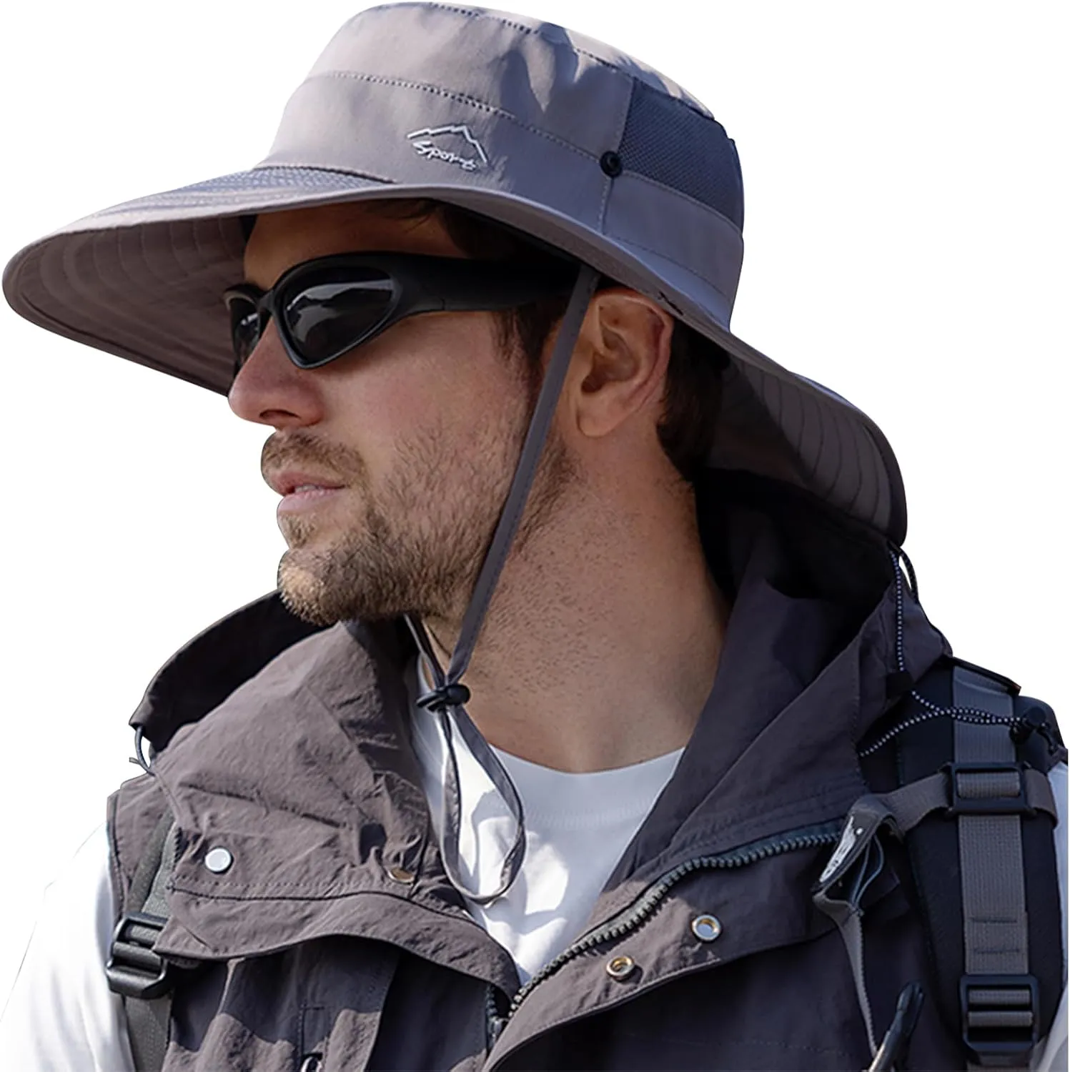 Cooling Sun Hat for Men Women,Wide Brim Bucket Hat Foldable Boonie Hat for Fishing Hiking Garden Safari Beach