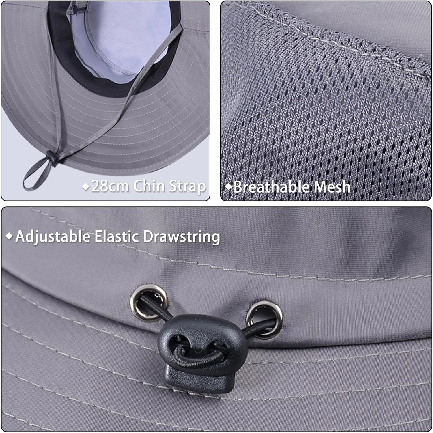 Cooling Sun Hat for Men Women,Wide Brim Bucket Hat Foldable Boonie Hat for Fishing Hiking Garden Safari Beach