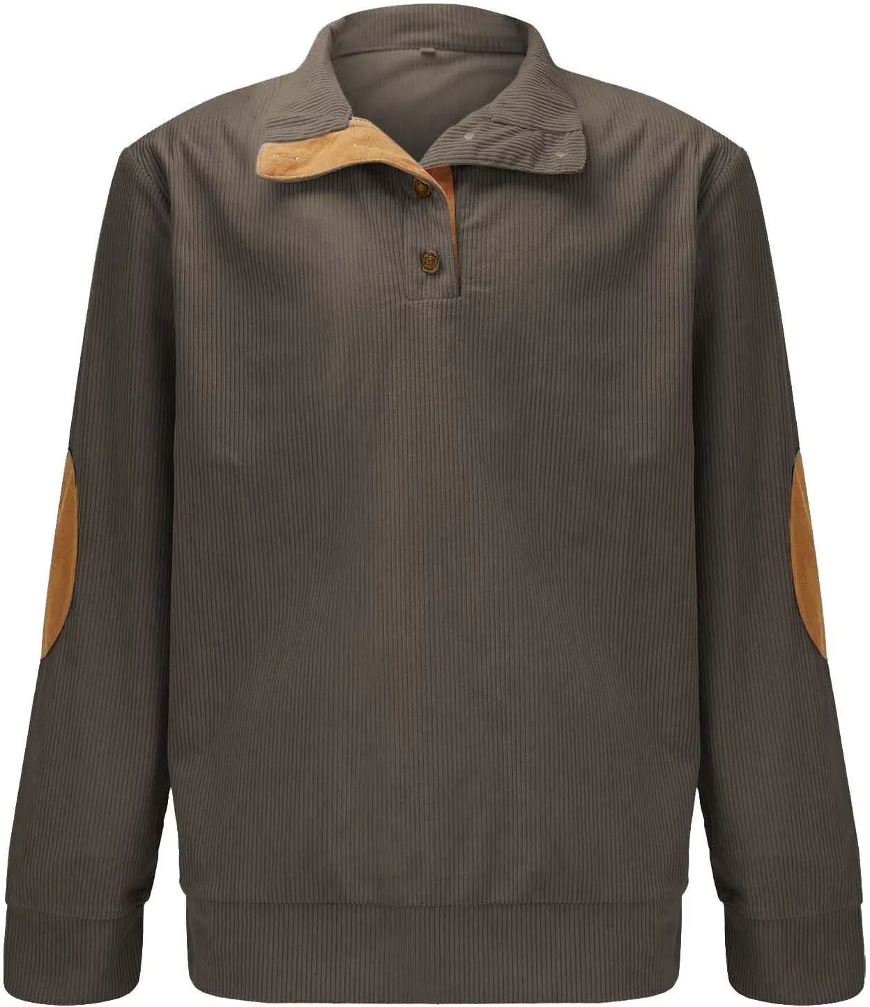Cowboy Sweatshirts for Mens Button Sweatshirt 1/4 Top Button Long Sleeve Jacket Outdoor Fashion Sweater Tribal