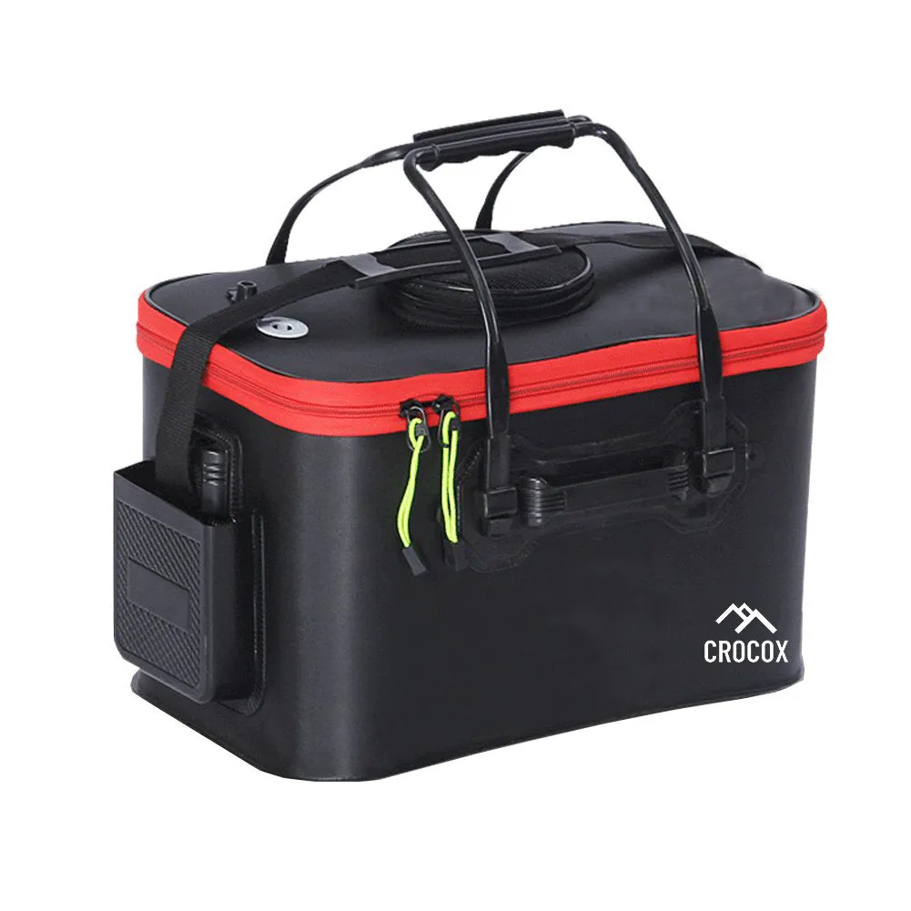 Crocox Fishing Boxes Bucket Tackle Storage Plastic Live Bait Folding Small Large
