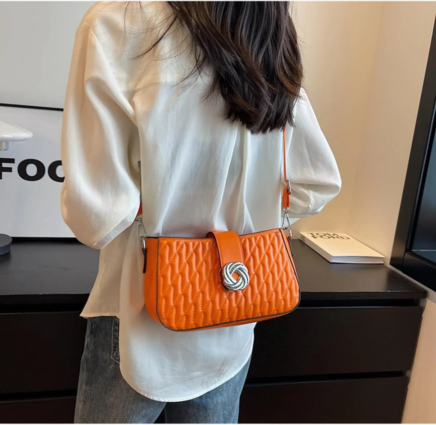 Crossbody Bags for Women Small Purse PU Leather Shoulder Bag Trendy Handbag Satchel Evening Bag