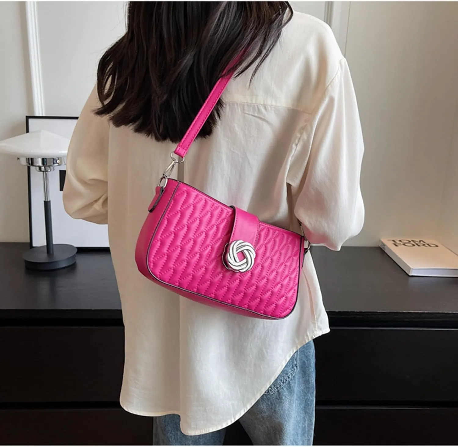 Crossbody Bags for Women Small Purse PU Leather Shoulder Bag Trendy Handbag Satchel Evening Bag