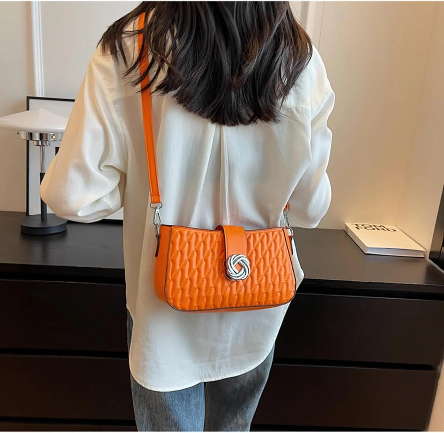 Crossbody Bags for Women Small Purse PU Leather Shoulder Bag Trendy Handbag Satchel Evening Bag