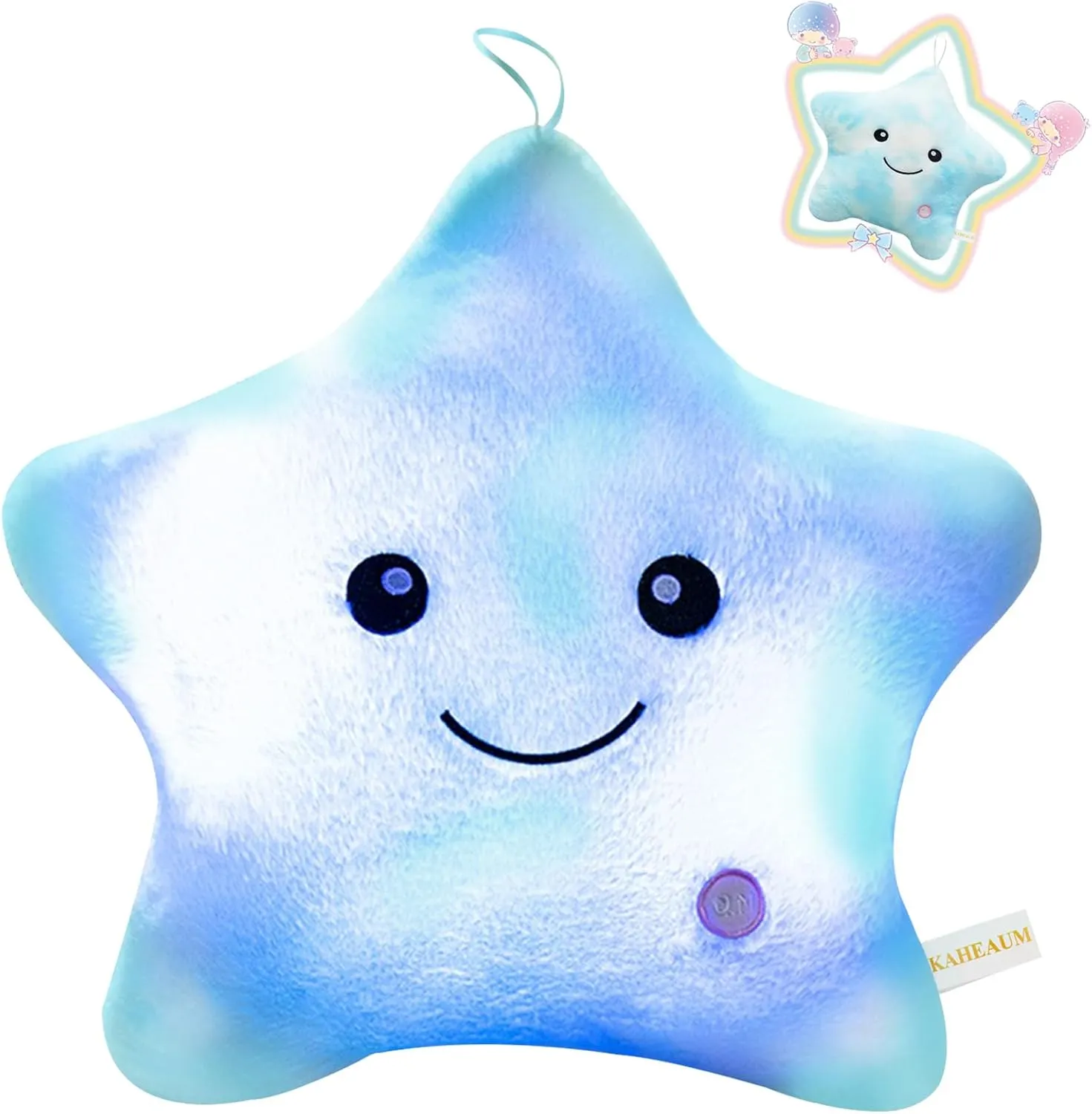 Cute Stuffed Animals Glow Pillow,LED Night Light Up Star Pillows for Kids Pillows Decorative Pillow Girls Boys Teens Adults Birthday Christmas Valentines Gift,Kids' Plush Toy Pillows Plushies