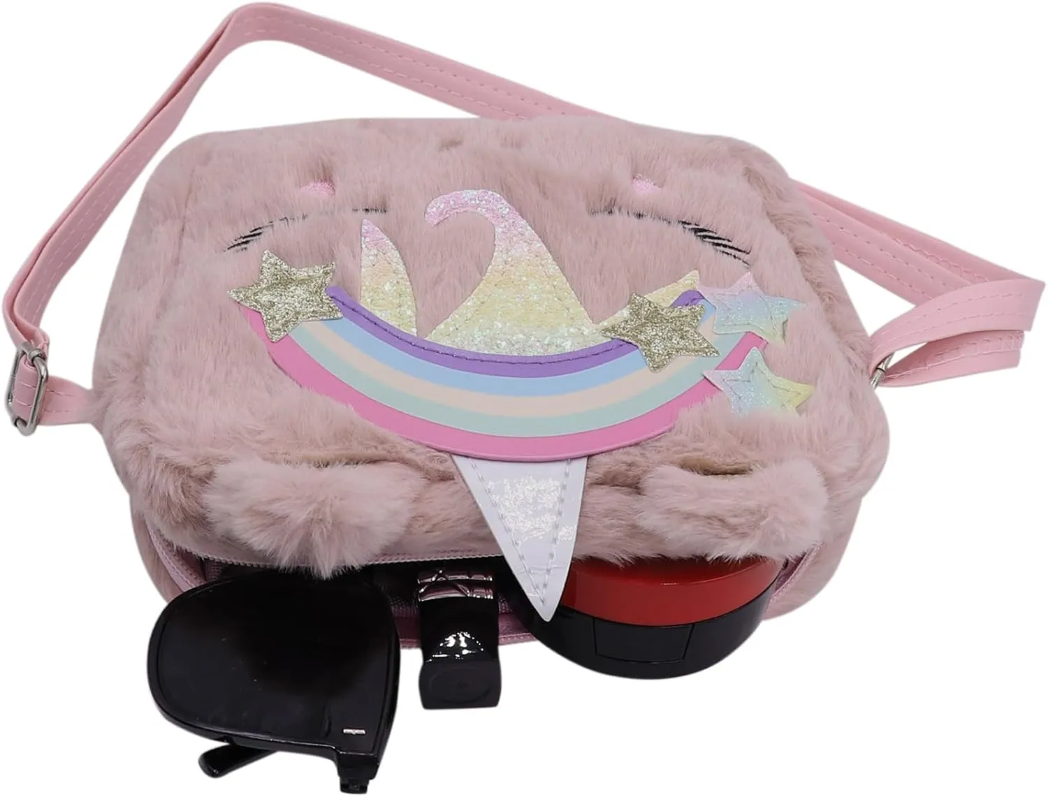 Cute Unicorn Crossbody Purse Pink Fluffy Satchel Shoulder Bag Animal Plush Messenger Bag Kawaii Purse Unicorn Gift
