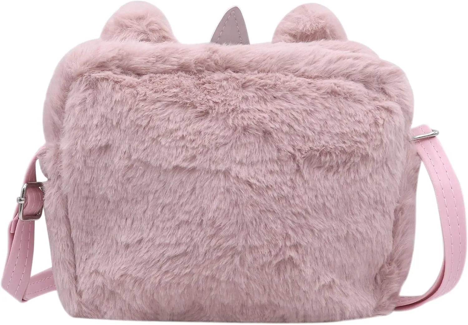 Cute Unicorn Crossbody Purse Pink Fluffy Satchel Shoulder Bag Animal Plush Messenger Bag Kawaii Purse Unicorn Gift