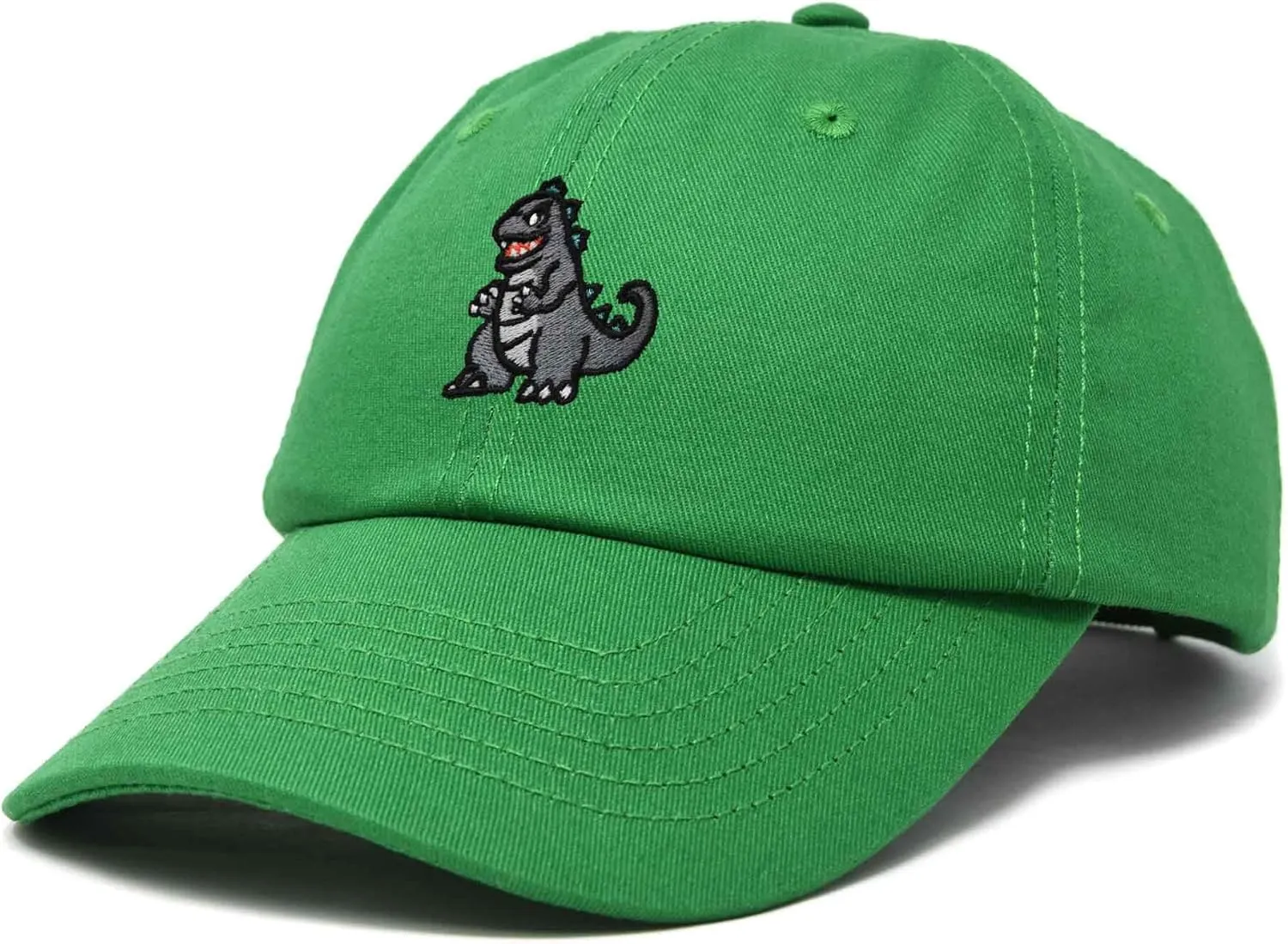DALIX Giant Lizard Kaiju Embroidered Cotton Dad Hat Baseball Cap Adjustable Glow in The Dark Mens