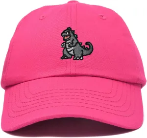 DALIX Giant Lizard Kaiju Embroidered Cotton Dad Hat Baseball Cap Adjustable Glow in The Dark Mens