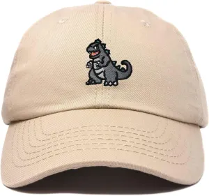 DALIX Giant Lizard Kaiju Embroidered Cotton Dad Hat Baseball Cap Adjustable Glow in The Dark Mens