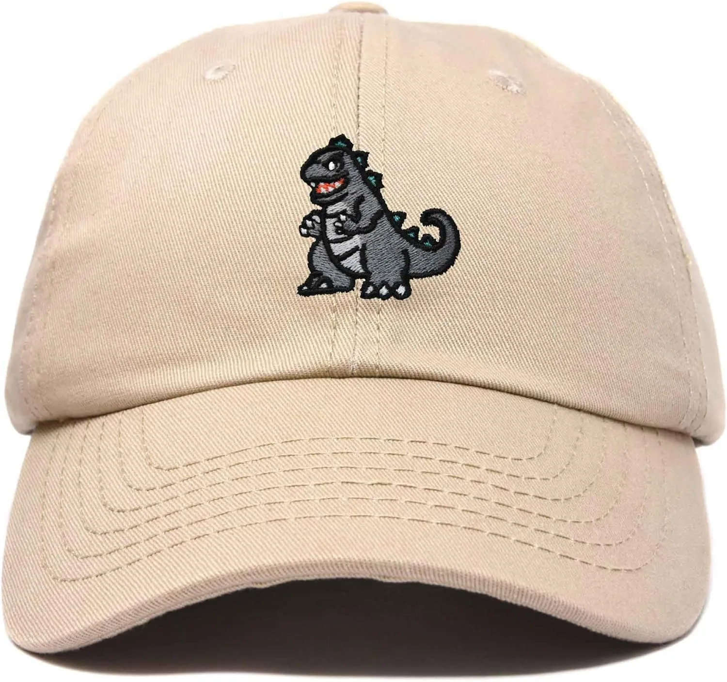 DALIX Giant Lizard Kaiju Embroidered Cotton Dad Hat Baseball Cap Adjustable Glow in The Dark Mens
