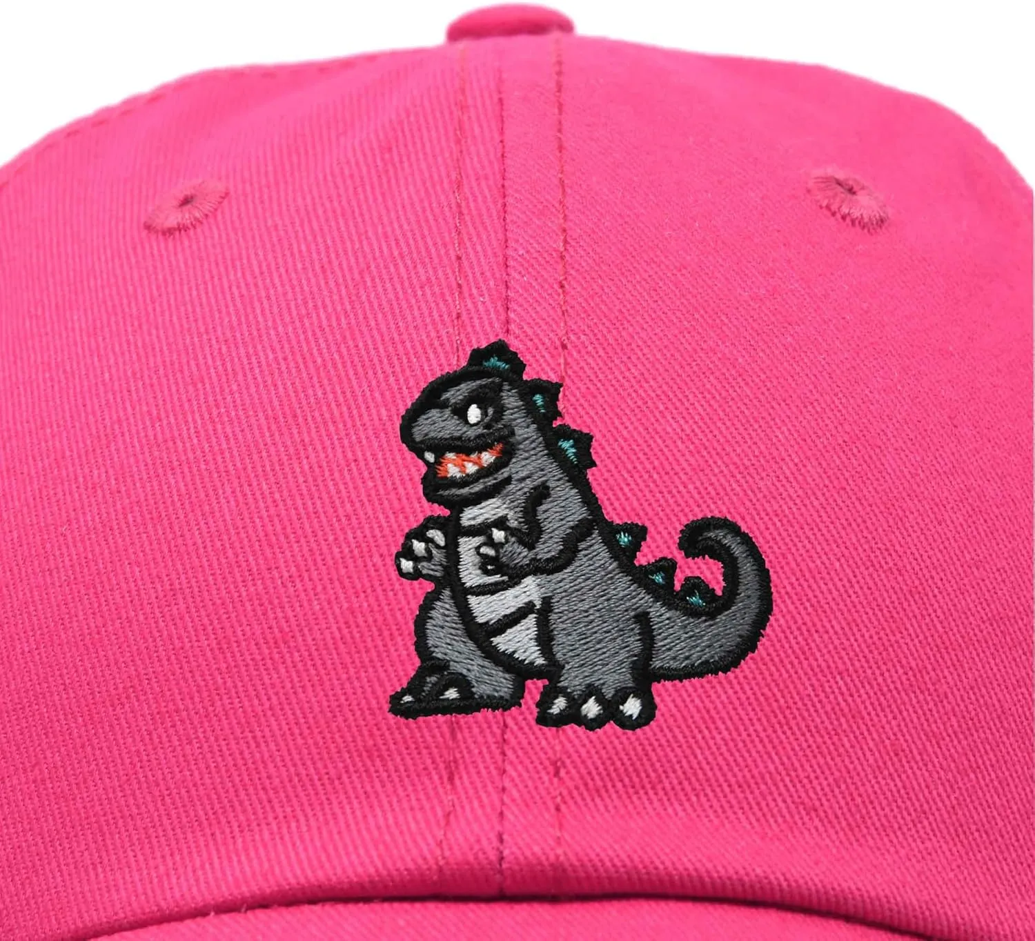 DALIX Giant Lizard Kaiju Embroidered Cotton Dad Hat Baseball Cap Adjustable Glow in The Dark Mens