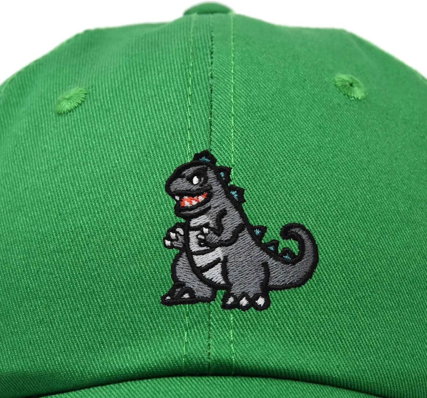 DALIX Giant Lizard Kaiju Embroidered Cotton Dad Hat Baseball Cap Adjustable Glow in The Dark Mens
