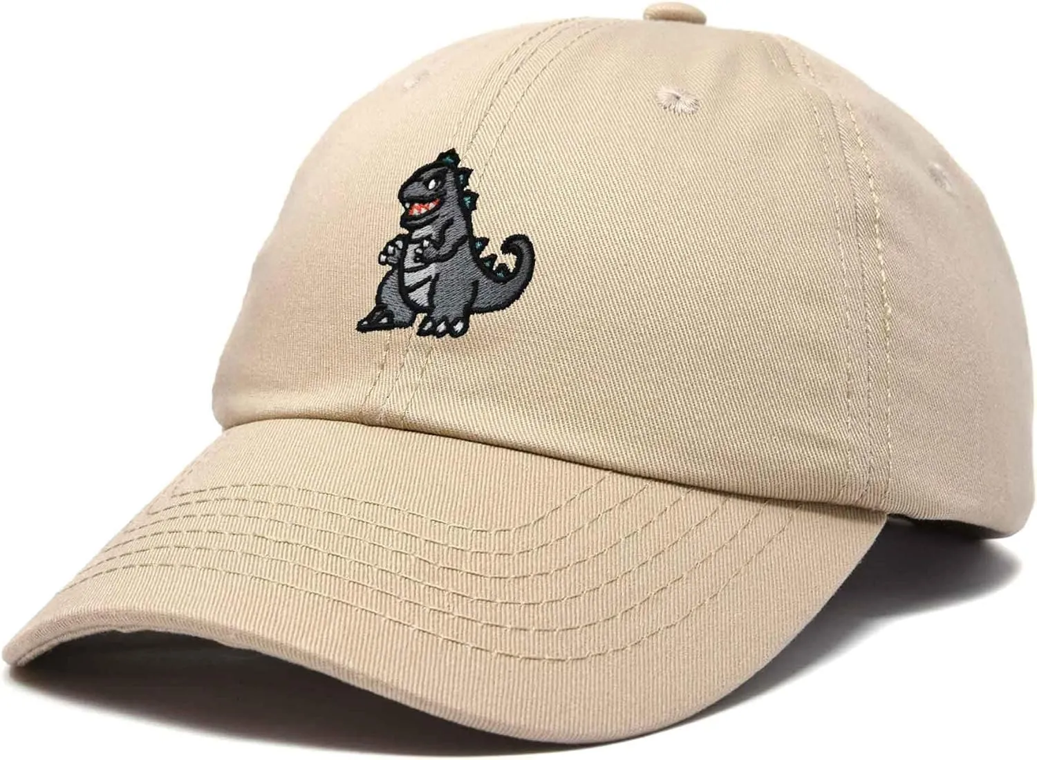 DALIX Giant Lizard Kaiju Embroidered Cotton Dad Hat Baseball Cap Adjustable Glow in The Dark Mens