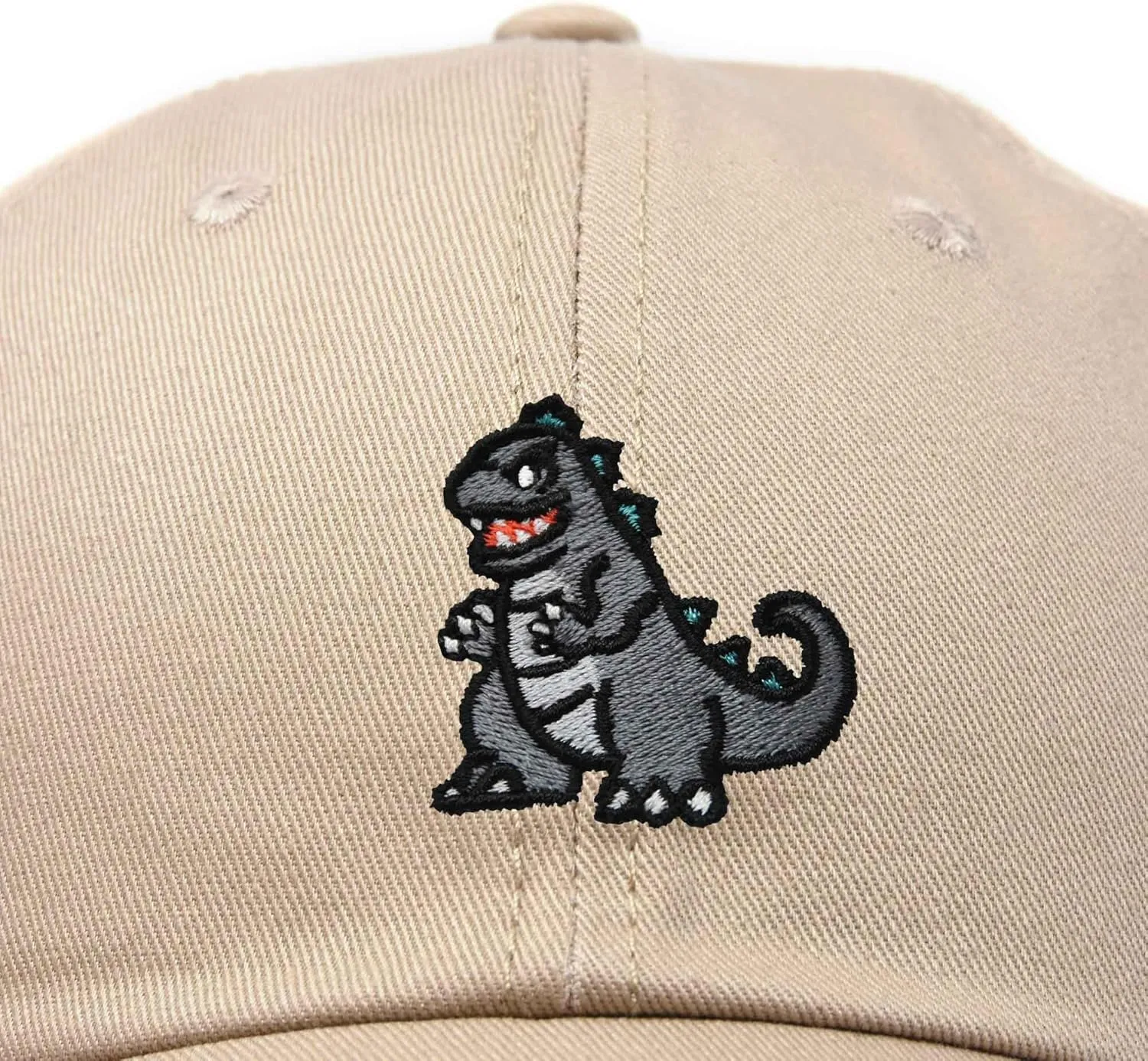DALIX Giant Lizard Kaiju Embroidered Cotton Dad Hat Baseball Cap Adjustable Glow in The Dark Mens