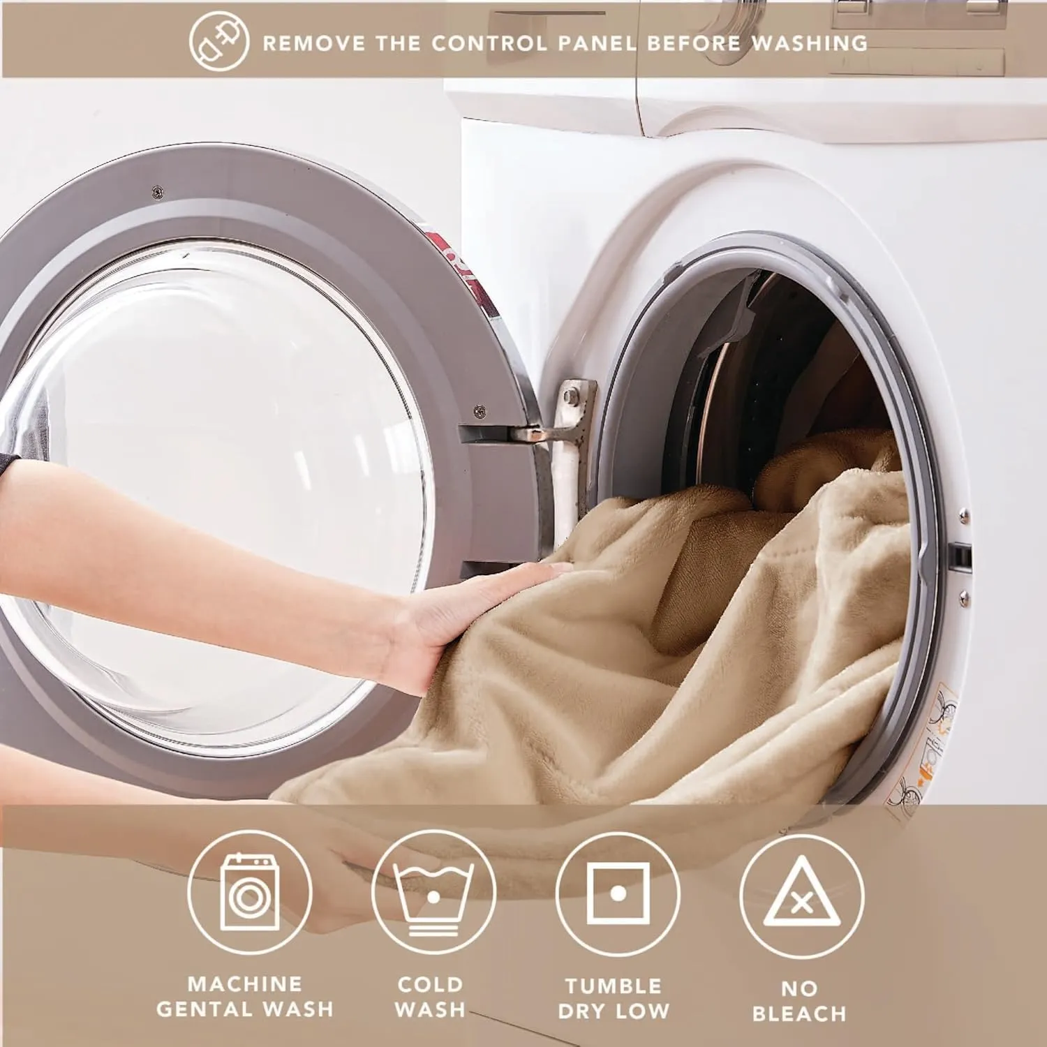 Degrees of Comfort Sherpa Plush Heated Blanket, Full Size Bed Electric Blankets with 20 Heat Settings Controller | 1-10 Hour Auto Shut Off |Washable, 72" X 84" Mocha