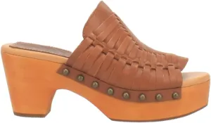 Dingo Womens Dreamweaver Studded Woven Platform Casual Sandals Casual Mid Heel 2-3" - Brown