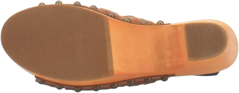 Dingo Womens Dreamweaver Studded Woven Platform Casual Sandals Casual Mid Heel 2-3" - Brown