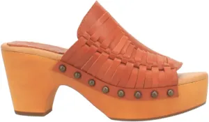 Dingo Womens Dreamweaver Studded Woven Platform Casual Sandals Casual Mid Heel 2-3" - Brown
